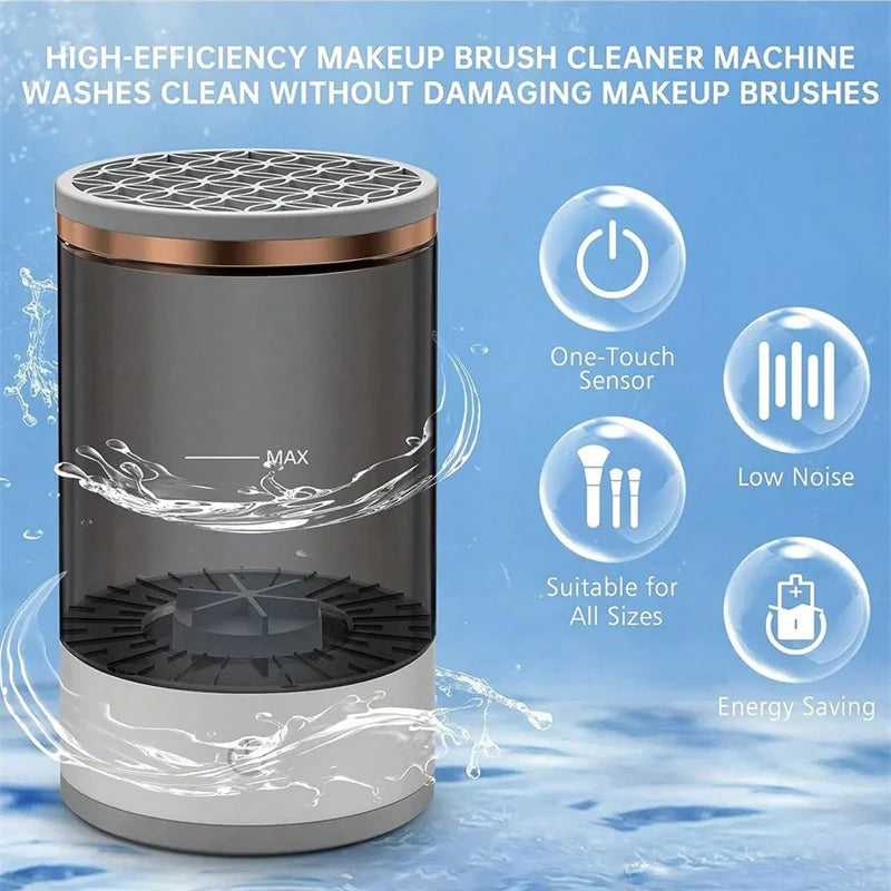 Electric Makeup Brush Cleaner Makeup Brush Cleaner with Brush Cleaning Pad Automatic Makeup Brush Cleaner Makeup Brush Tool