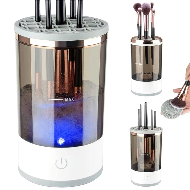 Electric Makeup Brush Cleaner Makeup Brush Cleaner with Brush Cleaning Pad Automatic Makeup Brush Cleaner Makeup Brush Tool